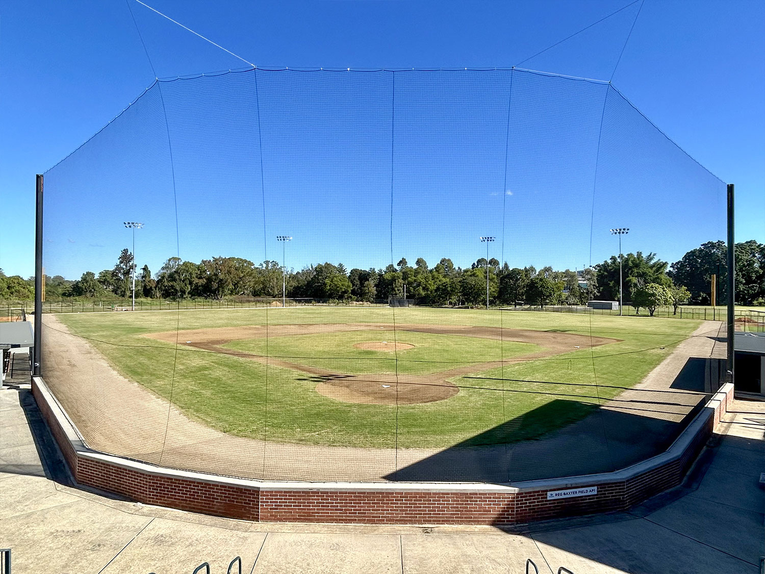 Baseball boundary netting